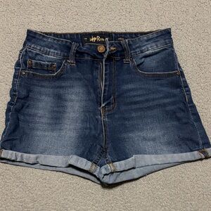 Indigo Rein Dark Blue Jean Shorts